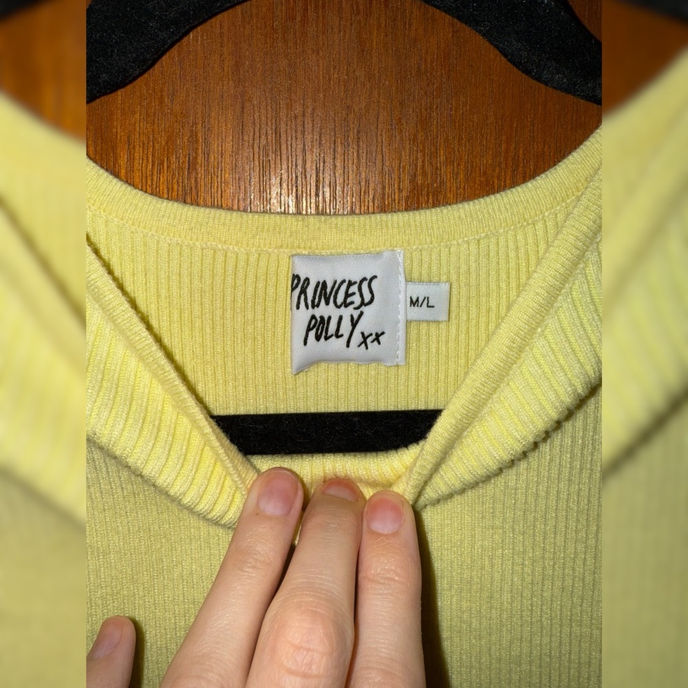 Yellow Sleeveless Cutout Dress - Picture 4 of 4